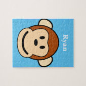 Monkey Face Personalized Jigzaag Puzzle Legpuzzel (Horizontaal)