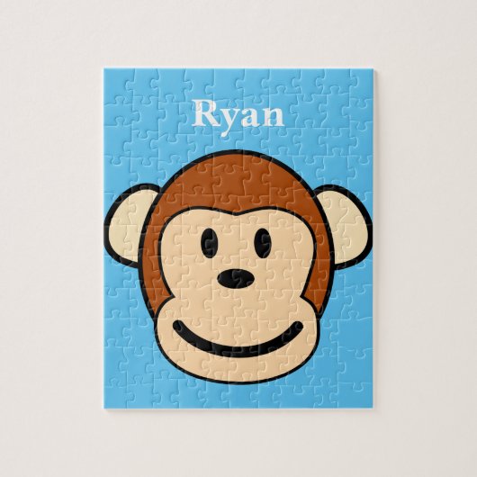 Monkey Face Personalized Jigzaag Puzzle Legpuzzel (Verticaal)
