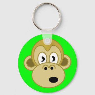 Monkey Face Sleutelhanger - Groen