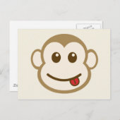 Monkey Face Vector Art Briefkaart (Voorkant / Achterkant)