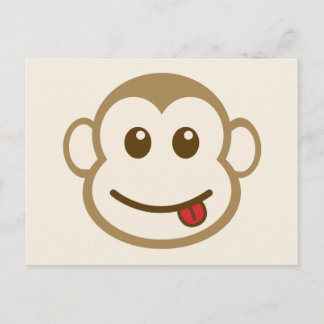 Monkey Face Vector Art Briefkaart