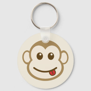 Monkey Face Vector Art Sleutelhanger