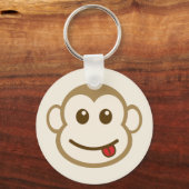 Monkey Face Vector Art Sleutelhanger (Voorkant)