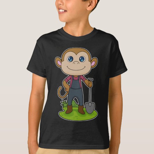 Monkey Farmer Shovel T-shirt (Voorkant)