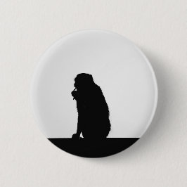 Monkey flosssilhouette foto ronde button 5,7 cm