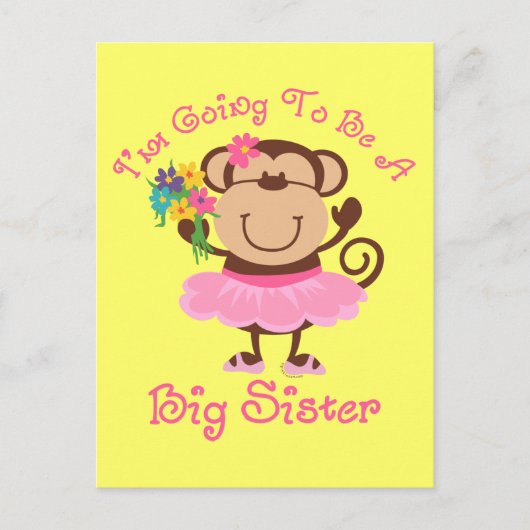 Monkey Future Big Sister Briefkaart (Voorkant)