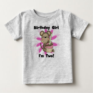 Monkey Girl 2e Anniversaire Tshirts et cadeaux