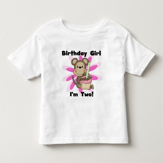 Monkey Girl 2e Anniversaire Tshirts et cadeaux (Devant)