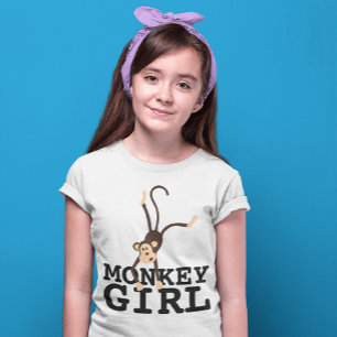 MONKEY GIRL FUNNY GIRLS T-SHIRTS ENFANTS