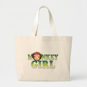 Monkey Girl Grote Tote Bag