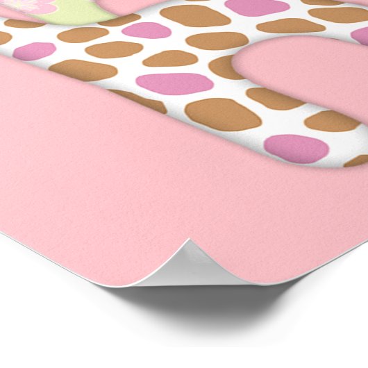 MONKEY Girl Oerwoud Baby shower Banner JJ Poster (Hoek)