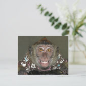 Monkey glimlachen briefkaart (Staand voorkant)