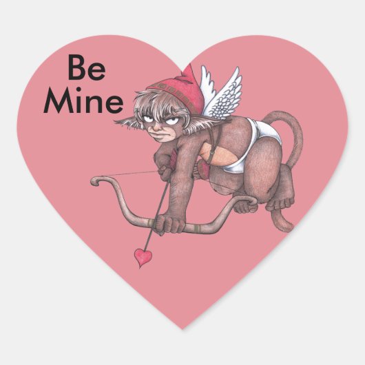Monkey Gnome Cupid Stickers (Voorkant)