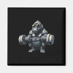 Monkey Gorilla Bodybuilding Spieren Fitness Gym Magneet