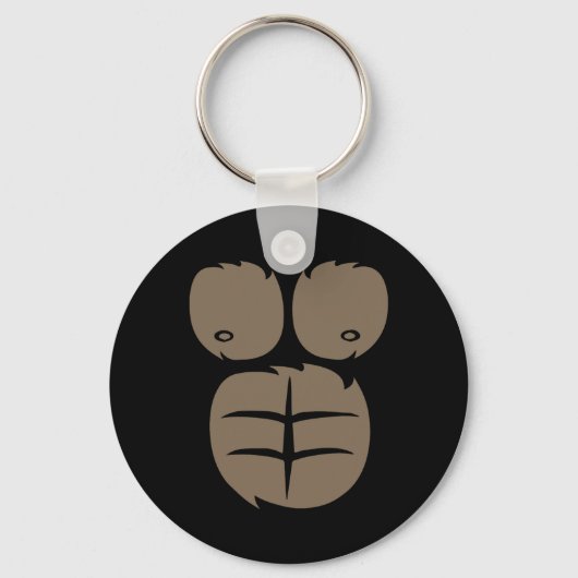 Monkey Gorilla Costume T-shirt Animal Belly Fancy Sleutelhanger (Voorkant)