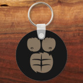 Monkey Gorilla Costume T-shirt Animal Belly Fancy Sleutelhanger (Voorkant)