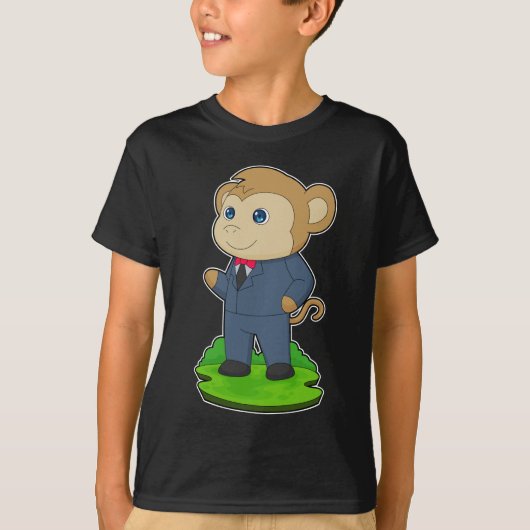 Monkey Groom Suit Wedding T-shirt (Voorkant)