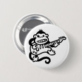 Monkey Guitar-toets Ronde Button 5,7 Cm (Voorkant /achterkant)