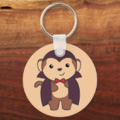 Monkey Halloween Cute Devil Kinder Vampire Costume Sleutelhanger (Voorkant)