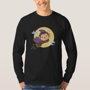 Monkey Halloween Witch Kinder Witch Costume T-shirt
