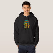 Monkey hanging on the branch in colourful for fore hoodie (Voorkant volledig)