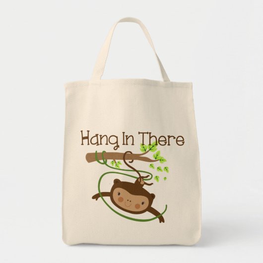 Monkey hangt daar achter tote bag (Voorkant)