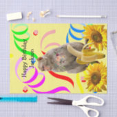 Monkey Happy Birthday-discussiestuk Tissuepapier (Craft)