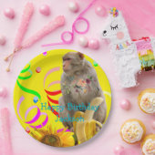 Monkey Happy Birthday Paper Borden Papieren Bordje (Feest)