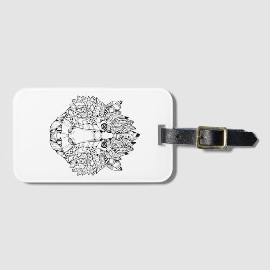 Monkey Head Doodle Bagagelabel (Voorkant (horizontaal))