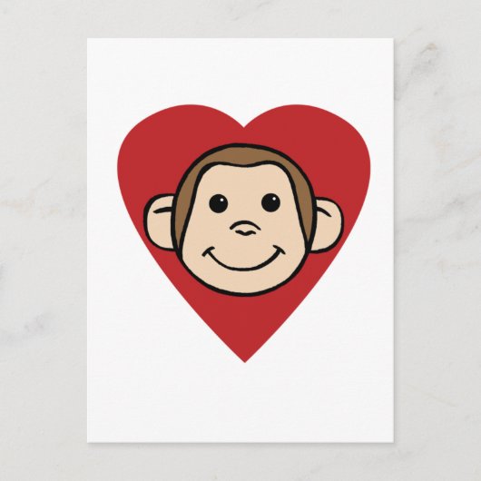 Monkey Heart Briefkaart (Voorkant)