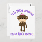 Monkey heeft een geheim groot zusje briefkaart (Voorkant / Achterkant)