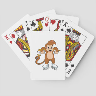 Monkey Ice hockey Ice hockey stick Pokerkaarten
