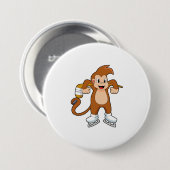 Monkey Ice hockey Ice hockey stick Ronde Button 7,6 Cm (Voorkant /achterkant)