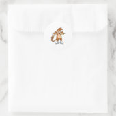 Monkey Ice hockey Ice hockey stick Ronde Sticker (Tas)