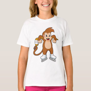 Monkey Ice hockey Ice hockey stick T-shirt