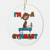 Monkey, ik ben een Gymnast Keramisch Ornament (Links)