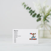 Monkey, ik ben een Gymnast Visitekaartje (Staand voorkant)