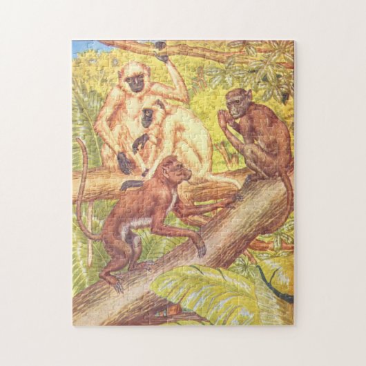 Monkey Illustration  Childrens Book Legpuzzel (Verticaal)