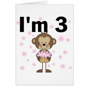 Monkey I'm 3 Anniversaire Tshirts et cadeaux