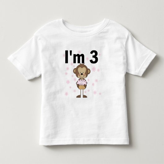 Monkey I'm 3 Anniversaire Tshirts et cadeaux (Devant)