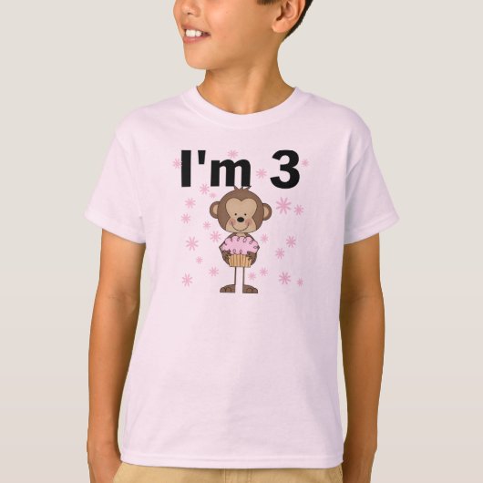 Monkey I'm 3 Anniversaire Tshirts et cadeaux (Devant)