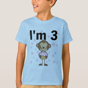 Monkey I'm 3 Anniversaire Tshirts et cadeaux
