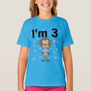 Monkey I'm 3 Anniversaire Tshirts et cadeaux