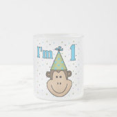 Monkey in Party Pet 1e Verjaardag Tshirts Matglas Koffiemok (Center)