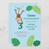 Monkey in the Jungle Troisième Invitation d'annive (Devant / Derrière)
