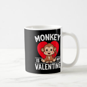 Monkey is mijn Valentijn hart Schattige Monkey Koffiemok