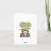 Monkey Jungle Baby shower CA Merci Note Card (Dos)