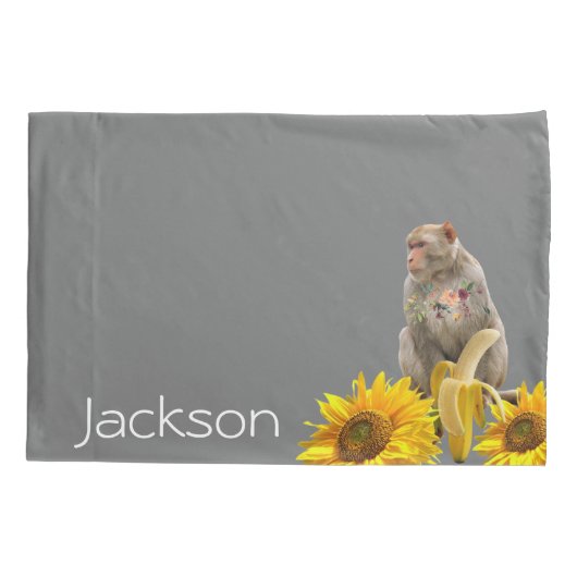 Monkey kussen Hoesje Kussensloop (Achterkant)