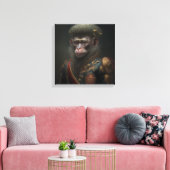 Monkey-lint Canvas Afdruk (Insitu (Woonkamer))