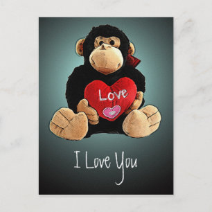 Monkey Love Briefkaart